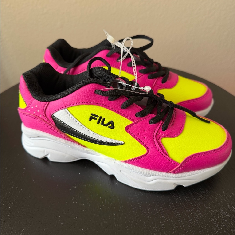 Fila Kids Sneakers - Neon Pink and Yellow